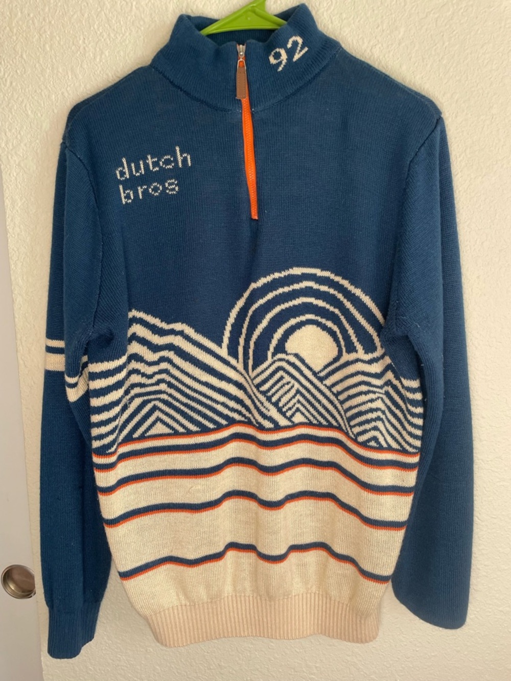Dutch Bros Winter quarter zip sweater